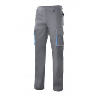 Pantalon multibolsillos con refuerzo 103004  08/05 gris/cele VELILLA