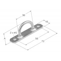 Gancho aluminio carrocero redondo gh-14 (5 unidades) 