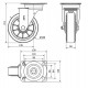 Rueda giratoria goma TV-DE 160ø 350kg ALEX