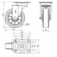 Rueda giratoria goma TV-DE 160ø 350kg ALEX