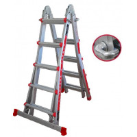 Escalera multiuso aluminio 5 x 5 peldaños 2,51/5,22 mt SINEX