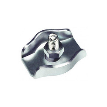 Sujetacable plano simple ø 4mm cincado (20 unidades) 