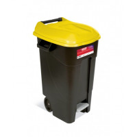 Contenedor basura 240 litros 2 ruedas amarillo - Ferretería Campollano