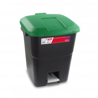 Contenedor basura 800 l 4 ruedas cuerpo gris tapa verde SULO - Ferretería  Campollano