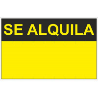 Señal se alquila pvc 350x450x0,4mm NORMALUZ