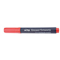 Rotulador tinta permanente fino punta redonda rojo ACHA