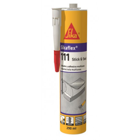 Sellador polimero Sikaflex-111 Stick & Seal 290ml gris SIKA