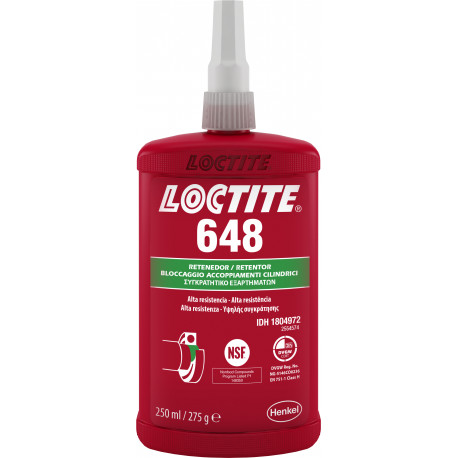 LOCTITE 648 250ml retenedor alta resistencia mecánica-térm