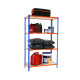 Estanteria maderclick 4/400 1500x900x400 azul/naranja/madera SIMONCLICK