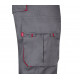 Pantalon multibolsillos con refuerzo 103004 08/12 gris/rojo VELILLA