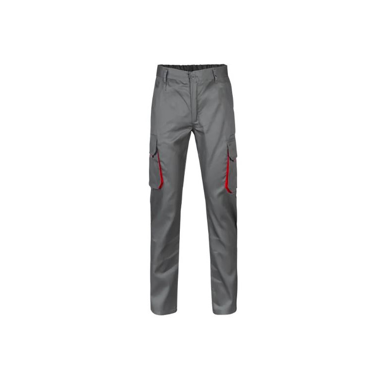 Pantalon multibolsillos con refuerzo 103004 08/12 gris/rojo VELILLA -  Ferretería Campollano