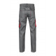 Pantalon multibolsillos con refuerzo 103004 08/12 gris/rojo VELILLA
