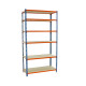 Estanteria maderclick 6/300 2500x900x300 azul/naranja/madera SIMON