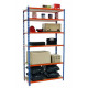 Estanteria maderclick 6/500 2500x900x500 azul/naranja/madera SIMON