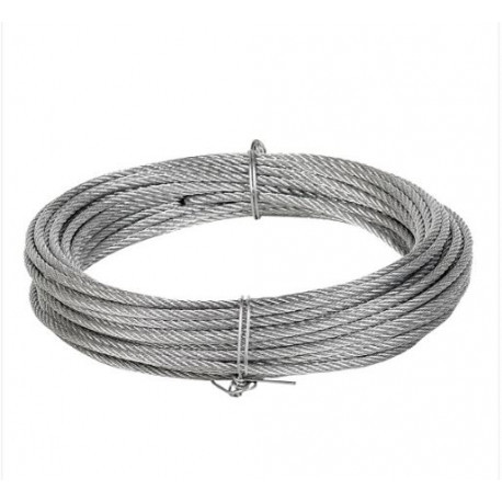 Cable acero inox 7x7+0 Ø4,00mm (rollo  25 mt) 
