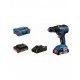 Atornillador GSR 18V-55+2x3.0Ah+GAL18V-20+LB BOSCH