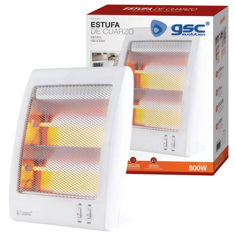 Estufa A Cuarzo 2 Tubos 800w 1 Año Garantia 220v - Rojo — HTS