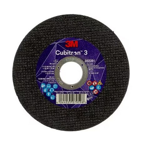 Disco de corte cubitron 3 80+ T41 115mmx0,8mmx22,23mm 3M