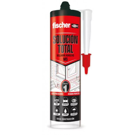 Sellador MS solucion total 290ml negro FISCHER