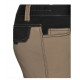 Pantalon stretch bicolor 103031S-46/00 beige arena/negro VELILLA