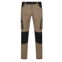 Pantalon stretch bicolor 103031S-46/00 beige arena/negro VELILLA