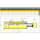 Cilindro hidraulico de doble efecto 704-350 carrera 350mm CICROSA