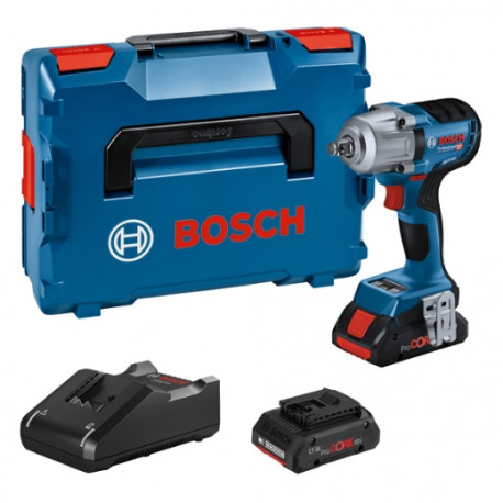 Atornillador impacto GDS18V-450HC+2 bat.4Ah+cargador+Lboxx BOSCH