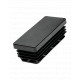 Contera rectangular estriada 100x80 negro  (24 unidades) FORTAPS