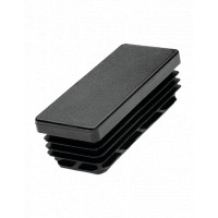 Contera rectangular estriada 19 de 50x15 negro  (24 unidades) FORTAPS