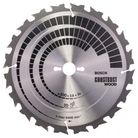 Hoja de sierra circular Construct Wood t 300x30-20 BOSCH