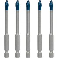 Set 5 brocas EXPERT HEX-9 HardCeramic ø6x90mm para tejas BOSCH