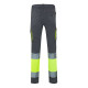 Pantalon strech A/V 303002S-08/20 gris/amarillo fluor VELILLA