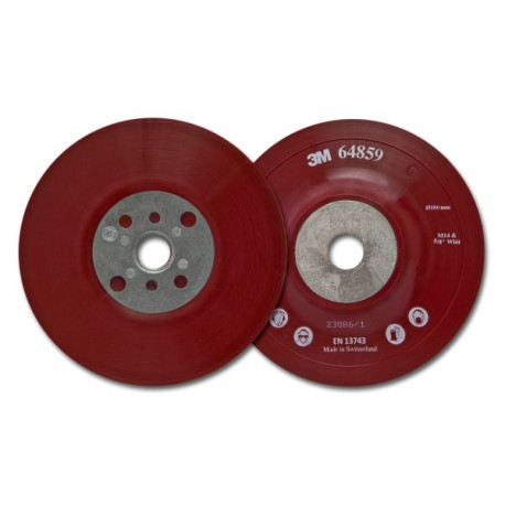 Plato soporte 178 mm. discos fibra M14 rojo blando 64859 3M