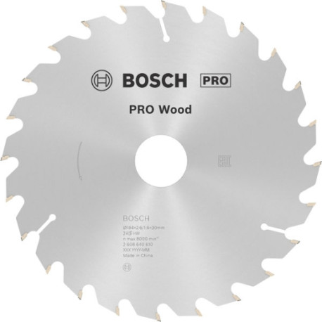 Hoja sierra circular PRO Wood 184 x 2.6 x 30 mm T24 BOSCH