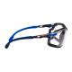 Gafa solus 1101 transparente kit espuma+banda negro/azul 3M