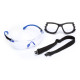 Gafa solus 1101 transparente kit espuma+banda negro/azul 3M