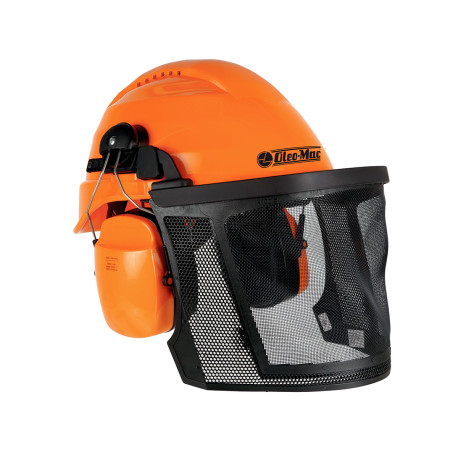Casco con proteccion auditiva y pantalla desbrozadora OLEOMAC