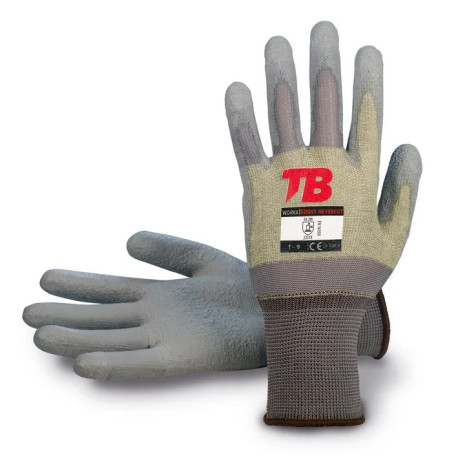 Guante anticorte 500ST con kevlar sin costuras gris (10 unidades) BODERO