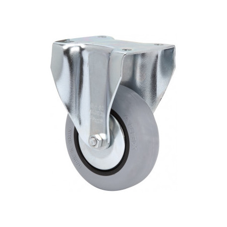 Rueda fija poliamix/goma gris Ø60 70kg ALEX