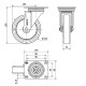 Rueda giratoria 2-4953 ZVI inox poliamida 300kg 125ø ALEX