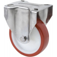 Rueda fija ZVI inox poliamida 300kg 125ø cojinete liso ALEX