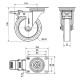 Rueda giratoria con freno ZVI inox poliamida 300kg 125ø ALEX