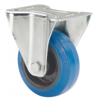 Rueda fija pol/goma azul Ø80 130kg ALEX