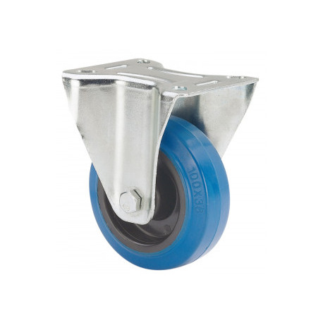 Rueda fija pol/goma azul Ø80 130kg ALEX