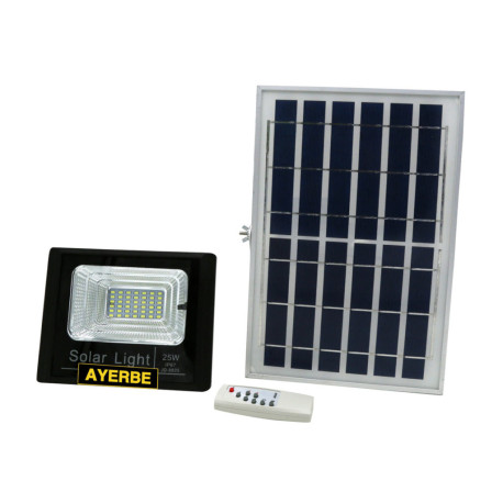 Foco solar AY-25SW 25W 36leds 170lm/w sensor y mando AYERBE