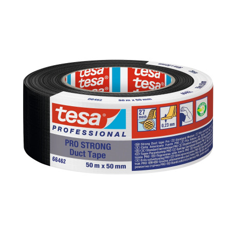 Cinta americana 66462 50mx50mm negra TESA