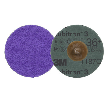 Disco de fibra Cubitron 3 Roloc 1187C G-36 TR Purple Ø76mm 3M