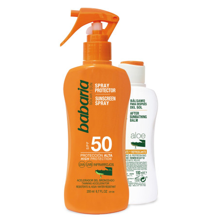 Crema solar pistola F-50 200ml aloe vera + after sun 100ml BABARIA