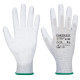 Guante antiestatico 13g poliester y fibra palma con PU gris PORTWEST