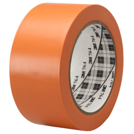 Cinta señalizacion adhesiva vinilo 764I 50mm x 33m naranja 3M